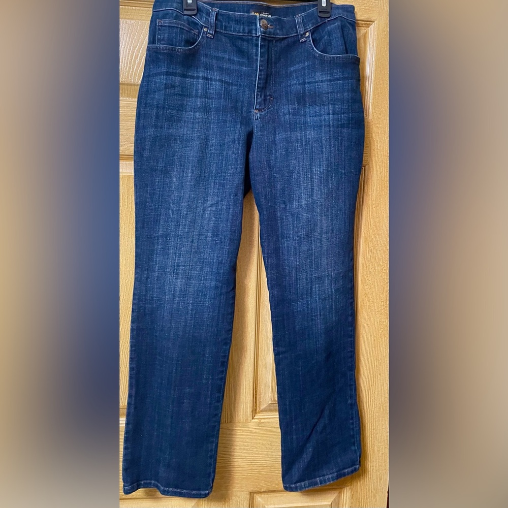 Lee Dark Blue Straight Leg Women's Jeans Mid Rise Size 16